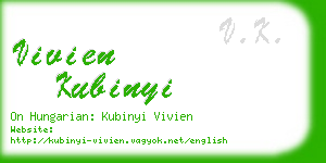vivien kubinyi business card